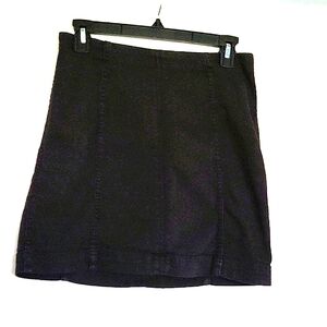 Free People Black Denim Mini Skirt Size 4